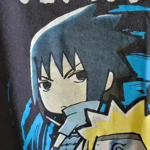 Naruto Shippuden Mens 2002 Size Medium Black T Shirt Y2K Ripple Junction Anime - Picture 5 of 10